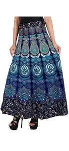 Saavi Print Women's Fashion Designer Cotton Women's Long Dress wear Rajasthani Jaipuri Printed Skirts