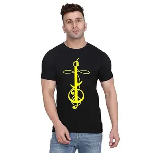 Men's Round Neck T-Shirt | Comfortable & Stylish Men's T-Shirt Idea for Gym, Sports, Casual Outings, or Lounge Wear - X-Large Black