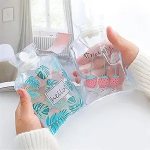 Viraj Trends Small Mini Size Cute Cartoon Designs Printing Transparent PVC Hot and Cold Winter Water Bag Bottle For Heat Therapy Hand Warmer Kids Students Pocket Hot Watering Pain Relief Bags