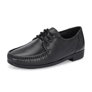 HITZ Men's Black Leather Formal Lace Up Shoes - UK 9