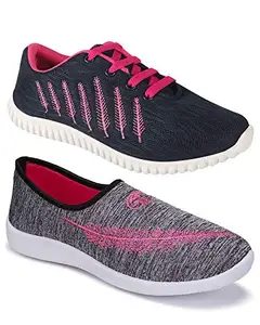 Axter Axter Multicolor Women's Casual Sports Running Shoes 5 UK (Pack of 2 Pair) (2A)_5046-5026