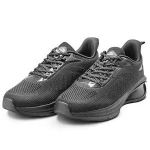 ASIAN Men POWERPLAY-01 Running and Casual wear Running Shoes with Laces, Lightweight and Comfortable Shoes with Upper Fabric and Phylon Sole for Men & Boys Full Black