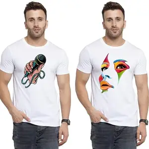SST - Where Fashion Begins | DP-7612 | Polyester Graphic Print T-Shirt | for Men & Boy | Pack of 2
