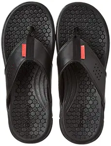 Bourge Men's Canton-z104 Black and red Slipper-9 Kids UK (Canton-z104-09)