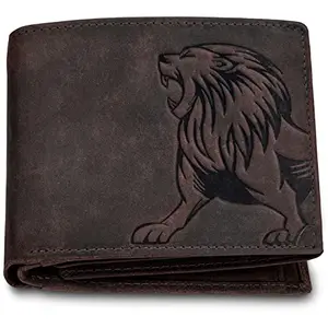 URBAN FOREST Leo RFID Blocking Vintage Brown Leather Wallet for Men