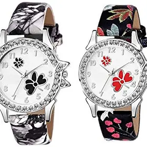 BID Analogue Multicolor Dial Womens Combo of 2
