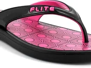 FLITE Durable & Comfortable Women's Flip-Flop for Girls & Women, Pink-Black, UK Size 5, Medium Width