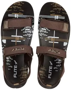 Flite PU Men's Sandals, BROWN,9UK,PUG141GBRBR0009