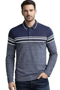 SANE ORIGINALS Full Sleeves Textured Polo Tshirt for Men with Pocket || Long Sleeves Collar and Pocket T-Shirt for Men