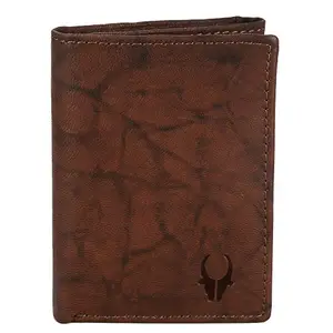 WildHorn Leather Trifold Antique Brown Mens Wallet