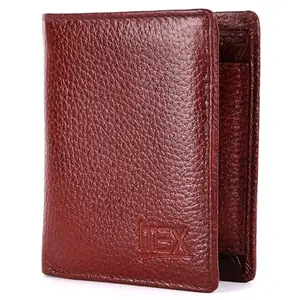 iMex Men's Genuine Leather Wallet Notecase (Brown)