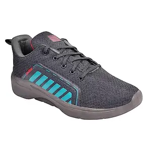Unistar Dark Gray Sports Shoes with Memory Foam Insole and Narrow FIT for Men