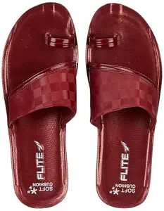 FLITE PU Women's Slipper, MAROON,5UK,PUL156LMRMR0005