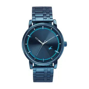 Visit the Fastrack Store Fastrack Style Up Quartz Analog Blue Dial Blue Stainless Steel Strap Watch for Guys - 3278QM01