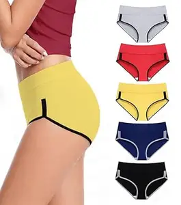 DIVING DEEP Panties for Women | High Waist Panty for Girl | Cotton High Waist Full Coverage Panty | Soft, Breathable & Comfortable Daily Underwear | Full Stretchable Hipster Briefs | Pack of 5