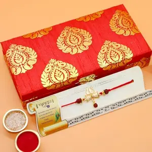 Jaipur Ace Rakhi Set with Printed Shagun Cash Money Box | Rakhi for Brother, bhai, bhaiya, bhabhi,Kids | Rakshabandhan Decorative Gifting Cash Box with Rakhi Combo Set (Option 1)