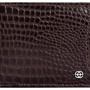 eske Nello Genuine Leather Mens Bifold Wallet - Printed Pattern - 8 Card Holders