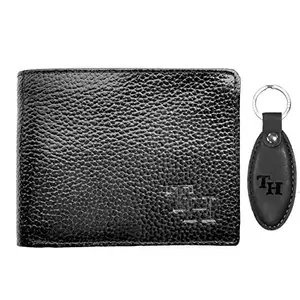 Tanned Hides - Genuine Leather Designer Wallet with Attractive Leather Key Chain - Export Quality - Special Price ONLY On Amazon