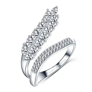 Jewels Galaxy Luxuria Designer Platinum Plated AAA Zircon Fashion Jewellery Eternity Rings (9.0) (SMNJG-RNG-5140_S9)