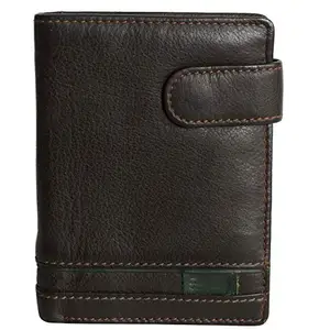 Leatherman Fashion LMN Genuine Leather Unisex Marron Wallet 6 Card Slots