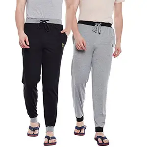 VIMAL JONNEY Men's Regular Fit Trackpants (Pack of 2) (D9B_D9M_002-M_Multicolored_Medium)