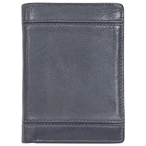 Leatherman Fashion LMN Genuine Leather Black Unisex Wallet (9 Slots)
