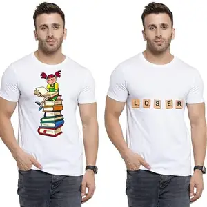 SST - Where Fashion Begins | DP-5878 | Polyester Graphic Print T-Shirt | for Men & Boy | Pack of 2