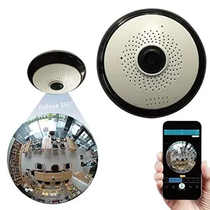 SmartCam V380 app 360 Degree Fisheye Vision Panoramic WI-FI CCTV Security Spy Camera (Random Color)