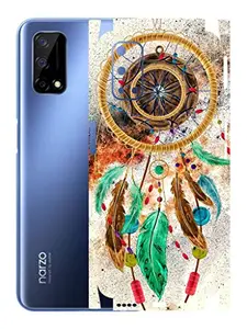 AtOdds - Realme Narzo 30 Pro Mobile Back Skin Rear Screen Guard Protector Film Wrap with Camera Protector (Coverage - Back+Camera+Sides) (Dream Catcher)
