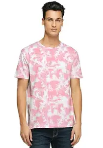 Wear Your Opinion Men's Tie Dye (Size S to 5XL) Half Sleeve T-Shirt (Cherry Cloud, Large)