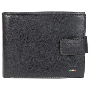 Leatherman Fashion LMN Genuine Leather Women Black Wallet 4 Card Slots
