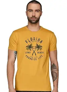 royal traders AAL-Printed- Tshirt-Yellow