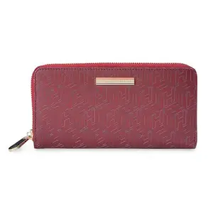 Tommy Hilfiger Karoline Women Zip Around Wallet - Burgundy, No. of Card Slot : 8