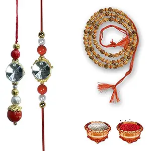 Manonita Rakhi Gift for Brother, bhaiya bhabhi, Gift Set (Rakshabandhan Mug, Roli,Chawal) BV-BU