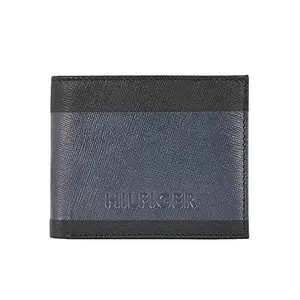 Tommy Hilfiger Liam Mens Leather Global Coin Wallet Black/Grey