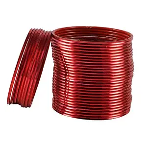 MAYA FASHION Red Plain Brass Bangle Elegant Extra Large Size Bangle | Perfect Fit for Plus Size banglesTrendy and Comfortable Fit for woman and girls | (Sku-ban1601)
