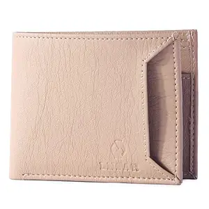 LNSAR Men's Artificial Genuine Leather Bi-fold Trending ATM Designer Pocket Wallet with Flap Closure for Men/Women with Multiple Card Slots