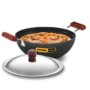 Hawkins Futura 3.5 Litre Deep Kadhai, Non Stick Kadai