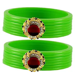 MAYA FASHION Totai Stone Acrylic-Brass Bangle With Very Extra Large Size Elegant Extra Large Size Bangle | Perfect Fit for Plus Size banglesTrendy and Comfortable Fit for woman and girls | (Sku-ban1792)