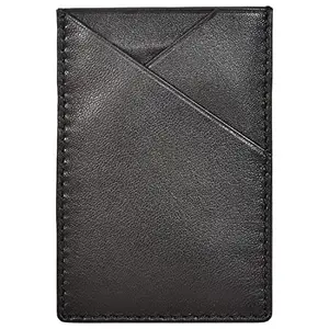 Leatherman Fashion LMN Genuine Leather Black for Unisex Size Small Card Holder (3 Card Slots)
