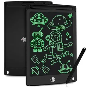 Magic Slate 8.5-Inch LCD Writing Tablet With Stylus Pen, For Drawing, Playing, Noting By Kids, Black