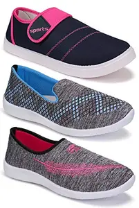 WORLD WEAR FOOTWEAR Women's (5041-5045-5046) Multicolor Casual Sports Running Shoes 5 UK (Set of 3 Pair)
