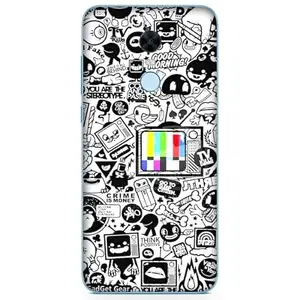 GADGET GEAR Gadget Gear Vinyl Skin Back Sticker Customised TV Doodle (6) Mobile Skin (Not a Cover) Compatible with Xiaomi Redmi Note 5 (Only Back Panel Coverage)