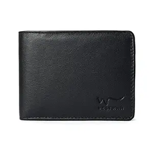 VELTMAN Black Genuine Leather Minimalist Wallet for Men & Women | RFID Protection Wallet | 07 Credit Card Holder | ID Card Slots | Easy to Carry Purse for Men | Purses for Men and Women