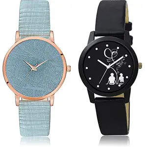NEUTRON Present Analog Grey and Black Color Dial Women Watch - GM330-GO146 (Pack of 2)