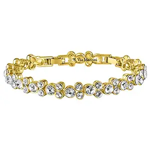 Via Mazzini Crystals from Swarovski® 18K Gold Plated Bracelet for Women
