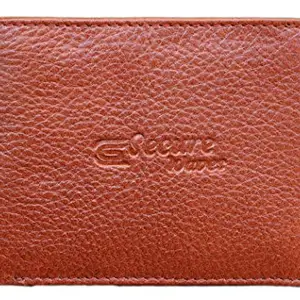 SecureWaves - Stylish Branded Pure Leather Wallets for Mens Under 500 | 2 Fold | Authentic Leather (Rust)