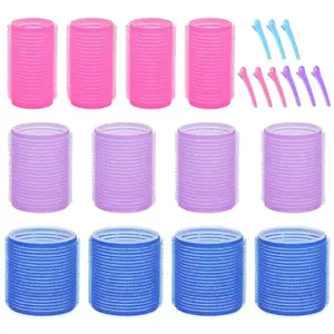 LIKEDEE Hair Rollers for Blowout Look Long Hair, 21 PCS Self Grip Hair Rollers for Long Medium Short Hair Styling Curling Tools DIY Hair Curlers to Sleep In
