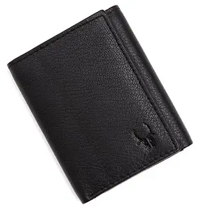 WildHorn Black Leather Men's Wallet (WH2007)
