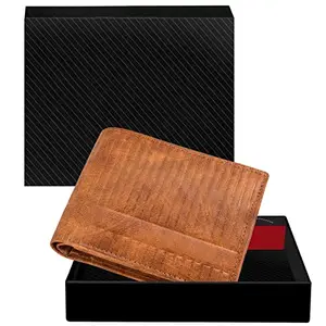 DUQUE Men's EleganceGent Made from Genuine Leather Luxury, Style, and Functionality Combined Wallet (JAC-WL29-Gold)